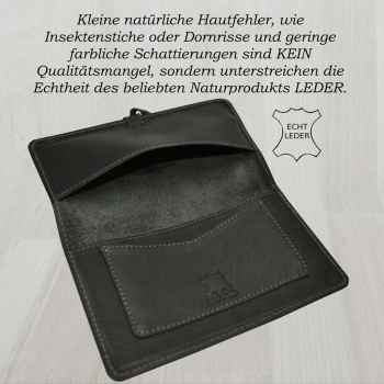 YAPKOLV Leder Tabaktasche Mit Magnetverschluss – Faltbar, Mehrschichtig, Schwarz, Für Drehtabak & Zubehör