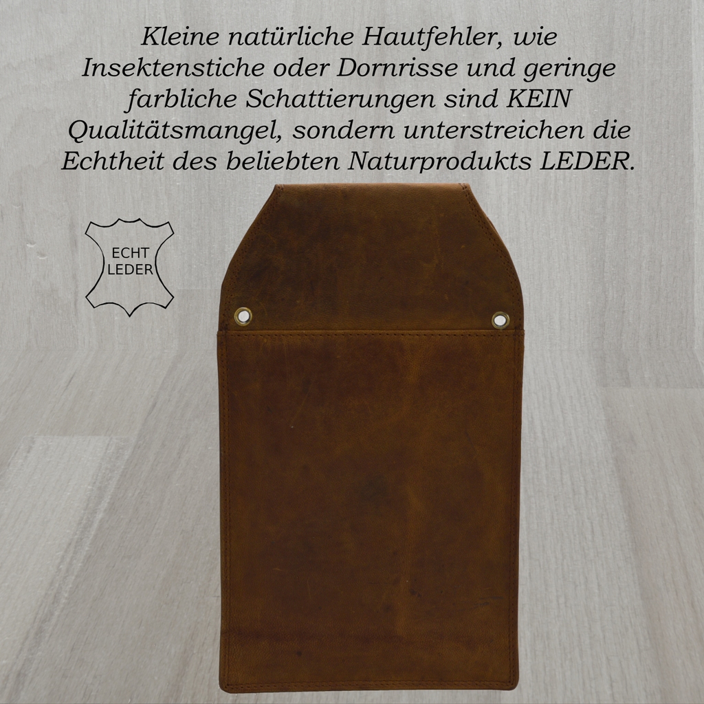 Produktbild von Profi Leder Tablet-Kellnertasche Passend Für IPad Mini Bis 8 Zoll Rindsleder Schwarz