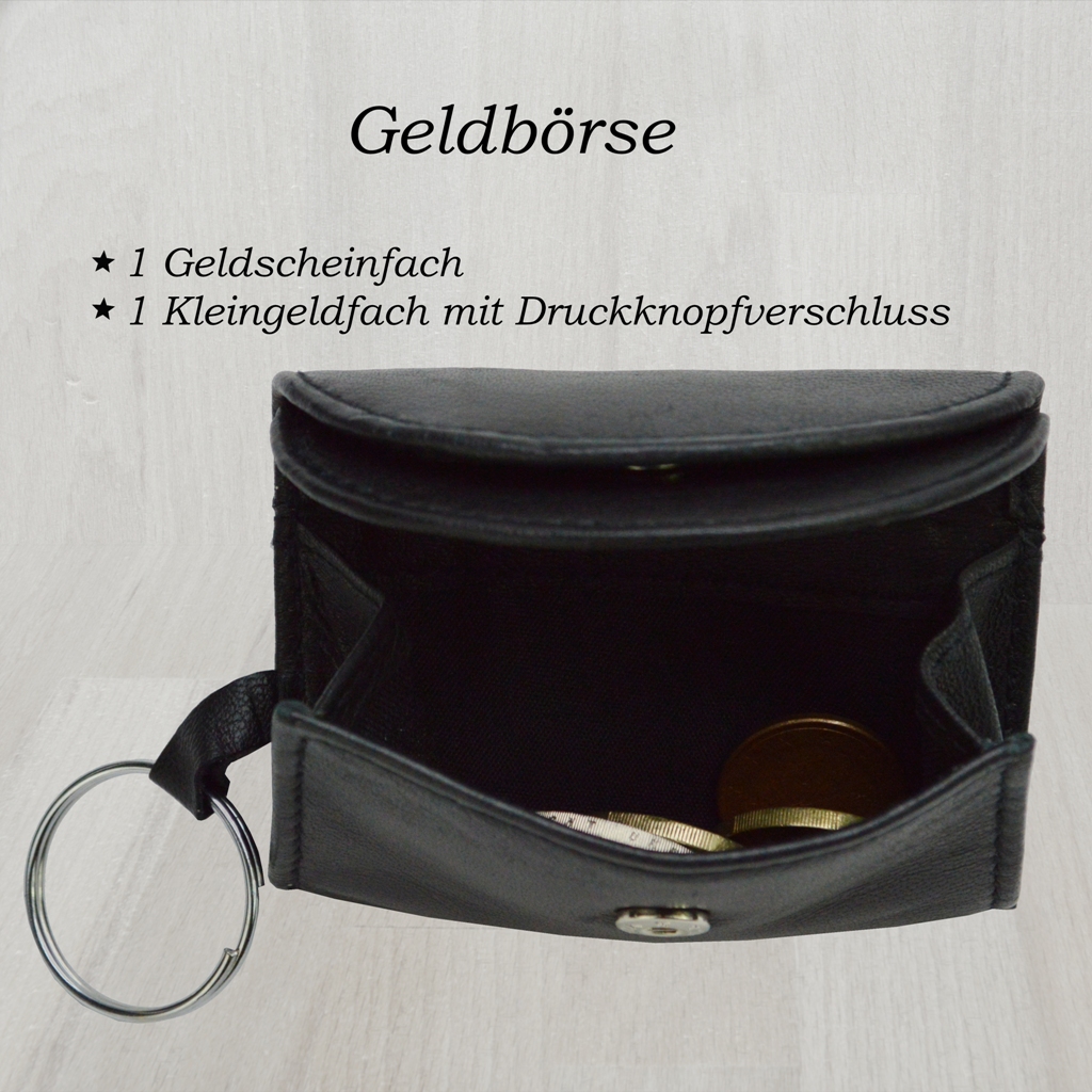 Mini-Geldbörse Cowboyhut - Aus Leder Mit Reißverschluss & Schlüsselanhänger