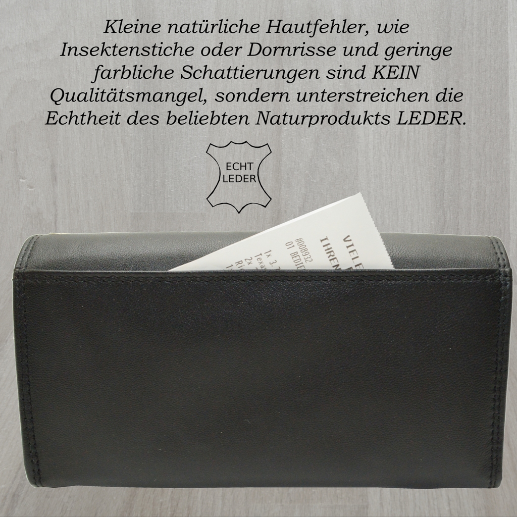 Robustes Büffelleder Gastronomie mit RFID Schutz Portemonnaie Bedienungsbörse mit Magnetverschluss
