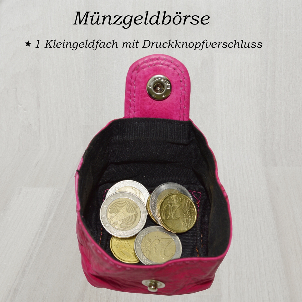 wild Praktische handliche kleine Mini Münzbörse Schüttelbörse Portemonnaie für Kleingeld/Kinder Geldbeutel 