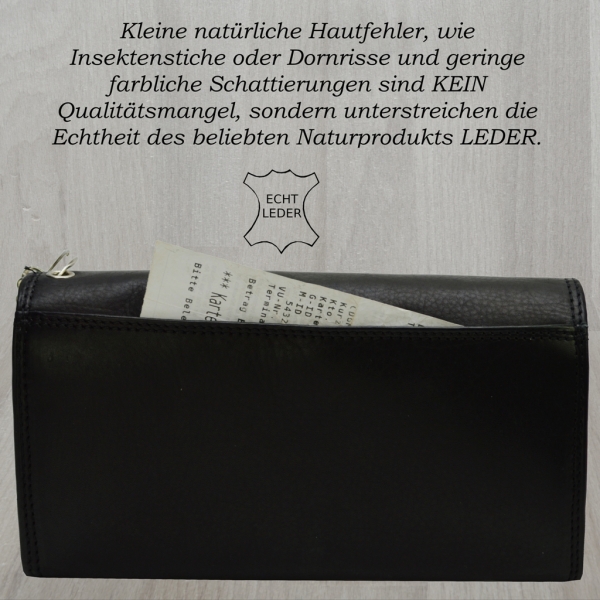 Einkaufszauber Geldbörse Echt Büffel-Leder Geldbeutel Schäferhund Rustikal - naturbelassen, Echtes reines Büffelleder, Brieftasche