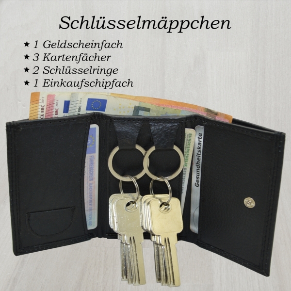 SilberDream DrachenLeder Unisex Schlüsseltasche Etui Geldbörse Rot
