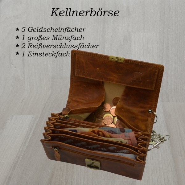 Produktbild von Kellnerbörse (Kellnertasche / Holster) – Praktische Geldbörse Für Servicekräfte
